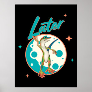 Póster Funny Gecko después