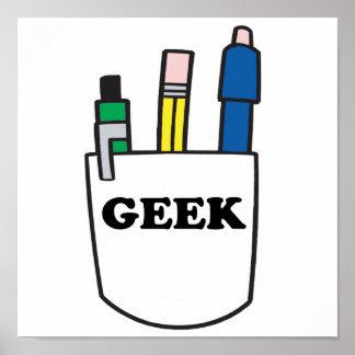 Póster Funny GEEK Pocket Protector