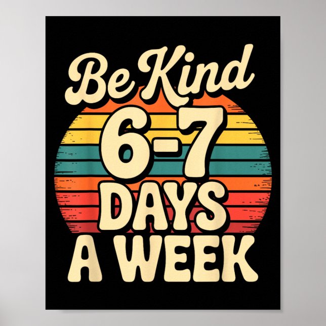 Póster Funny Gen Alpha Meme Slang 67 Six Seven  (Frente)