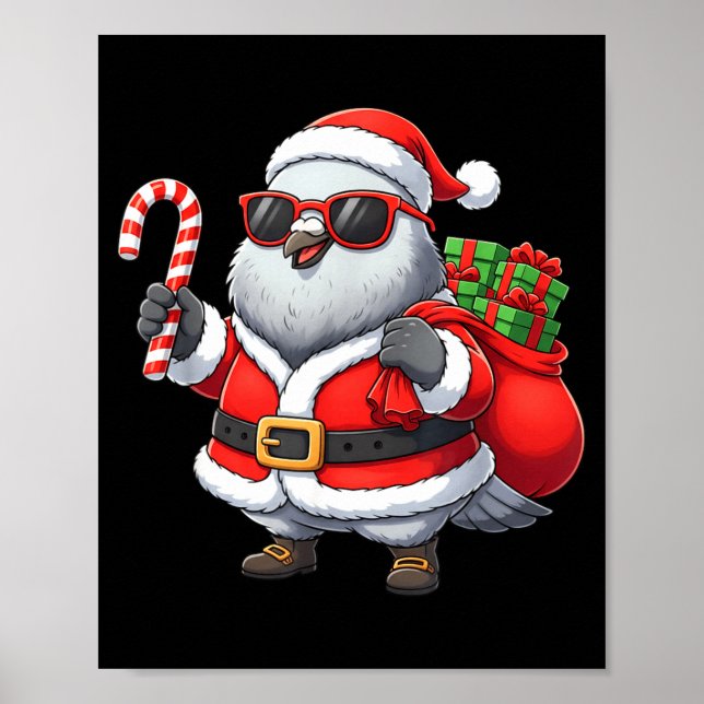 Póster Funny Geon Christmas Santa Outfit Xmas Boys Girls  (Frente)