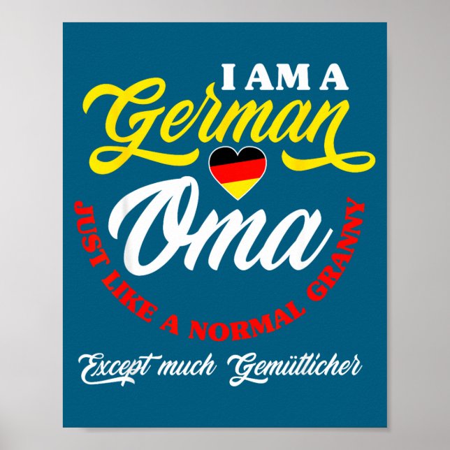 Póster Funny Germany German Oma German Granny Deutsche Om (Frente)