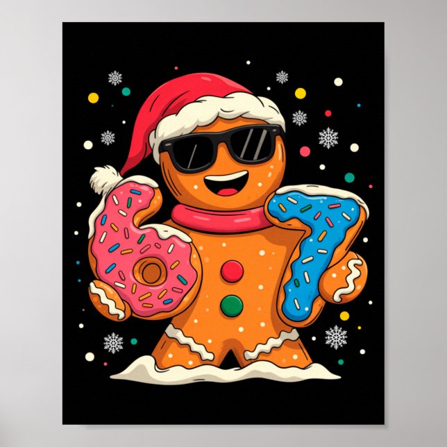 Póster Funny Gingerbread Six Seven 67 Ice Cream Drip Chri (Frente)