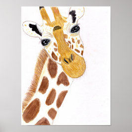 Póster Funny Giraffe