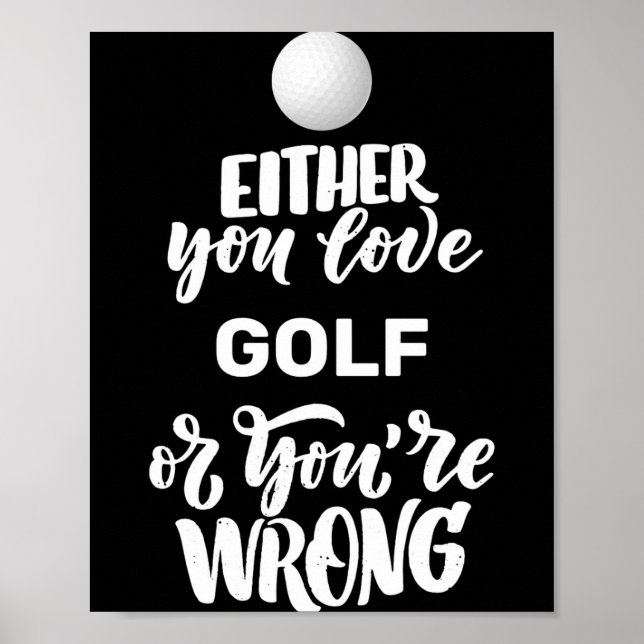 Póster Funny Golf Love Golfing Golfer  (Frente)