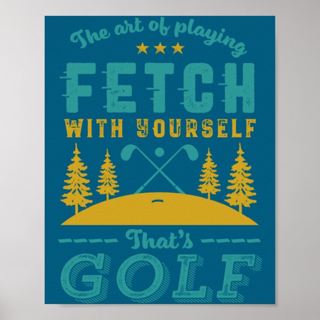 Póster Funny Golf Player Quote Golfers Love Golfing Srt  (Frente)