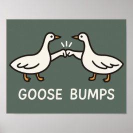 Póster Funny Goose Bump Personalizado | Fist Bump Geese A