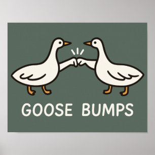 Póster Funny Goose Bump Personalizado   Fist Bump Geese A