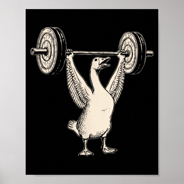 Póster Funny Goose Muscle Mommy Gym Pump Cover Weights Fi (Frente)