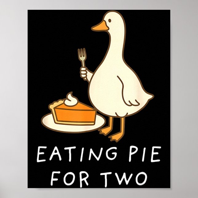 Póster Funny Goose Thanksgiving Couples Pregnancy Announc (Frente)