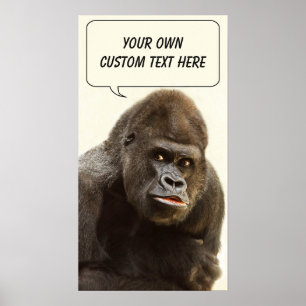 Póster Funny Gorilla personalizado poster