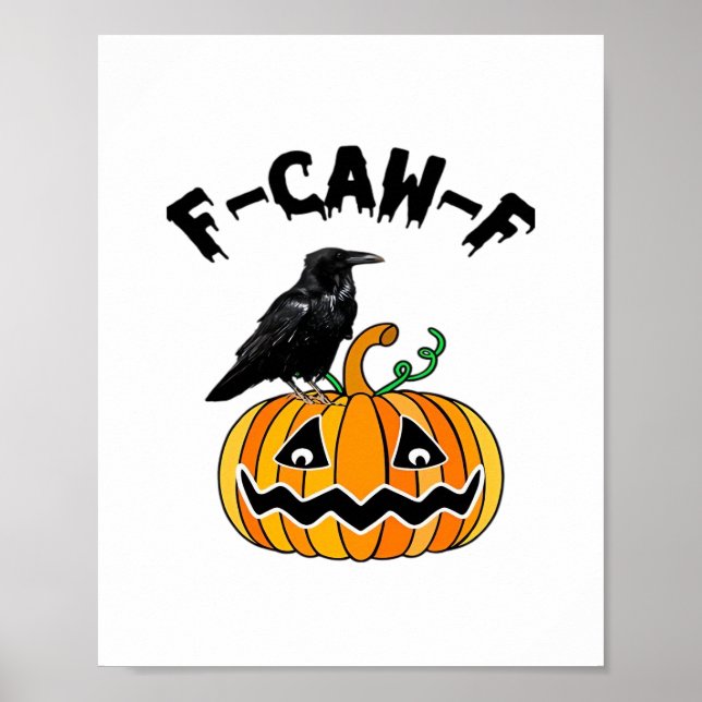 Póster Funny Gothic Crow Humor F-Caw-F Essential (Frente)