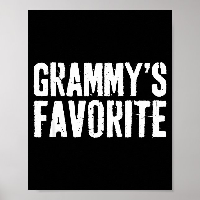 Póster Funny Grammy’s Favorite Funny Grandparent Granhild (Frente)