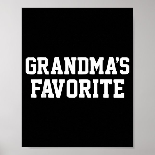 Póster Funny Grandma's Favorite Black Modern Clic Crew  (Frente)