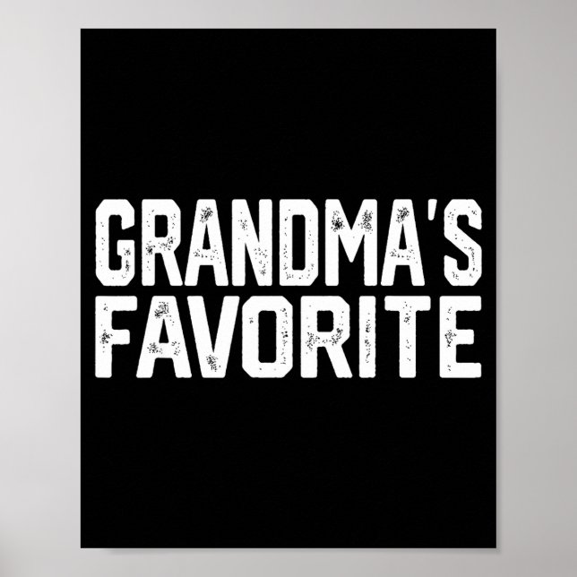 Póster Funny Grandma's Favorite Grandparent Granhild  (Frente)