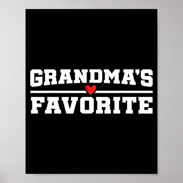 Póster Funny Grandparent Favorite Granhild  (Frente)
