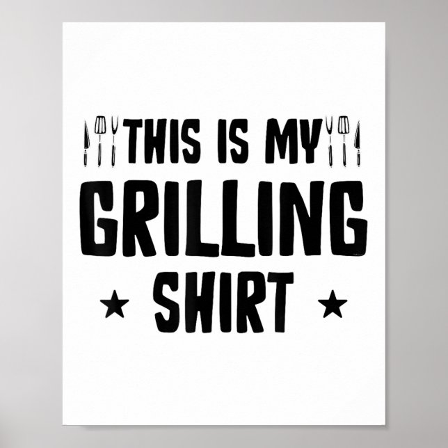 Póster Funny Grilling Barbecue Bbq Griller Smoker Pitmast (Frente)
