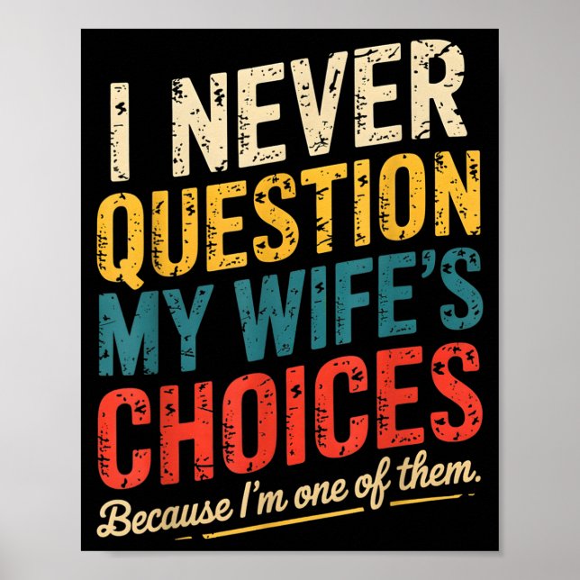 Póster Funny Groovy Dad Joke Quote For Husband Fathers Da (Frente)