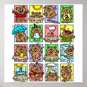 Póster Funny Groundhog Day Personalizados