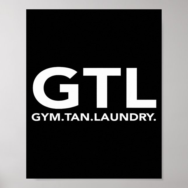 Póster Funny Gtl Gift - Funny Gym Tan Laundry New Jersey  (Frente)
