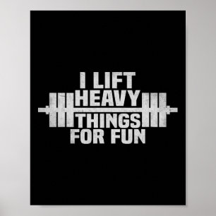 Póster Funny Gym Pun Halterofilia Equipo muscular
