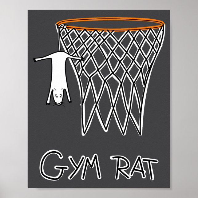 Póster Funny Gym Rat Basketball Hoop  (Frente)