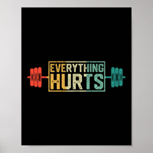 Póster Funny Gym Workout Atlete Personal Training Every