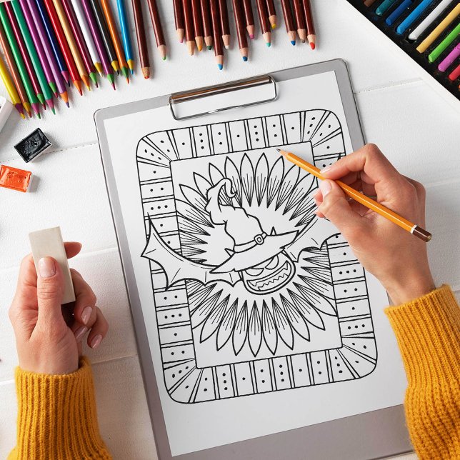 Póster Funny Halloween Bat Coloring Page (Subido por el creador)