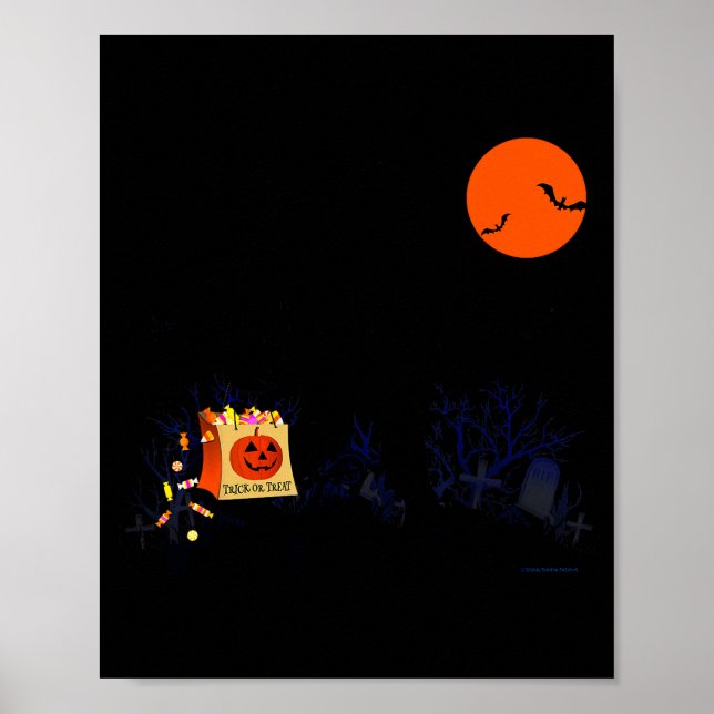 Póster Funny Halloween Bigfoot Trick Or Treating - Bigfoo (Frente)
