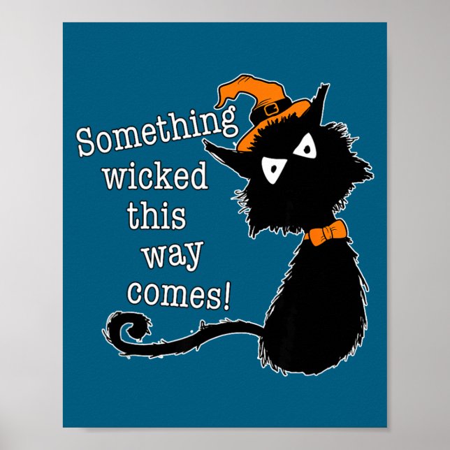 Póster Funny Halloween Cat - Shakespeare Macbeth Quote  (Frente)