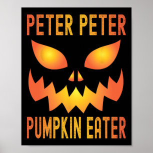 Póster Funny Halloween coincidiendo disfraz Peter Pumpkin