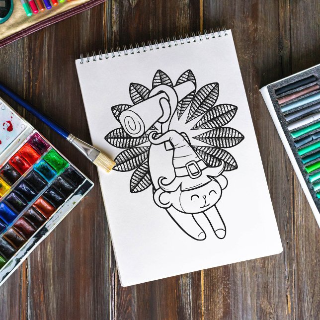 Póster Funny Halloween Monkey Coling Page (Subido por el creador)