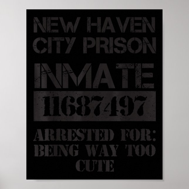 Póster Funny Halloween New Haven City Prisoner Costume  (Frente)