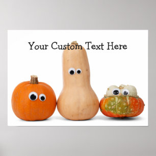 Póster Funny Halloween Pumpkins personalizado poster