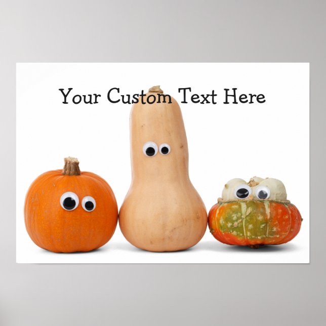 Póster Funny Halloween Pumpkins personalizado poster (Frente)