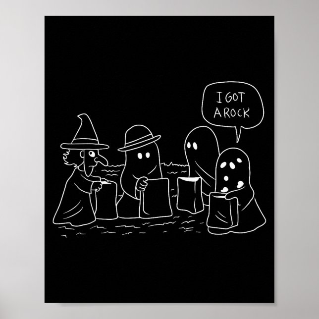 Póster Funny Halloween Trick-or-treating Clic Ghosts Got  (Frente)