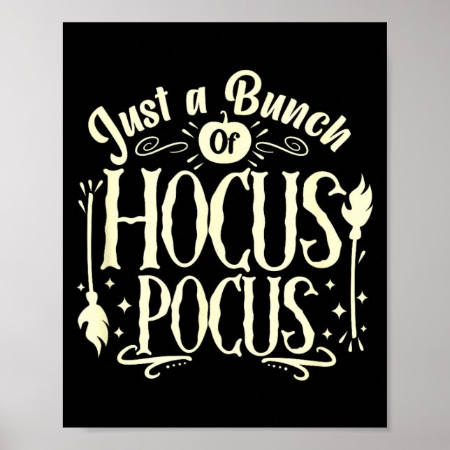 Póster Funny Halloween Witch Just A Bunch Of Quote Gift  (Frente)