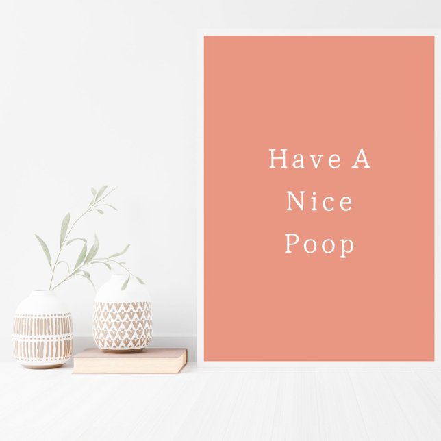 Póster Funny Have A Nice Poop Bathroom Poster (Subido por el creador)