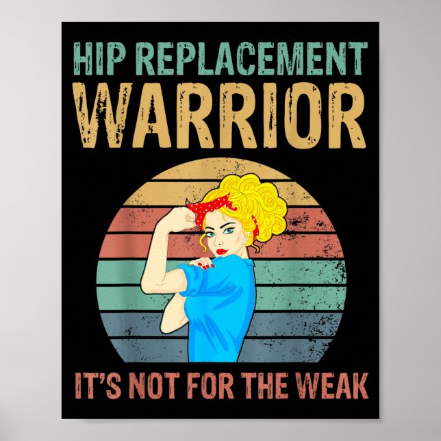Póster Funny Hip Replacement Warrior New Prosthetic Women (Frente)