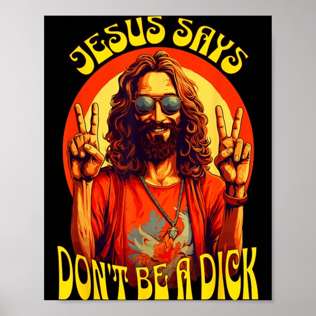 Póster Funny Hipe Jesus Don't Be A  (Frente)