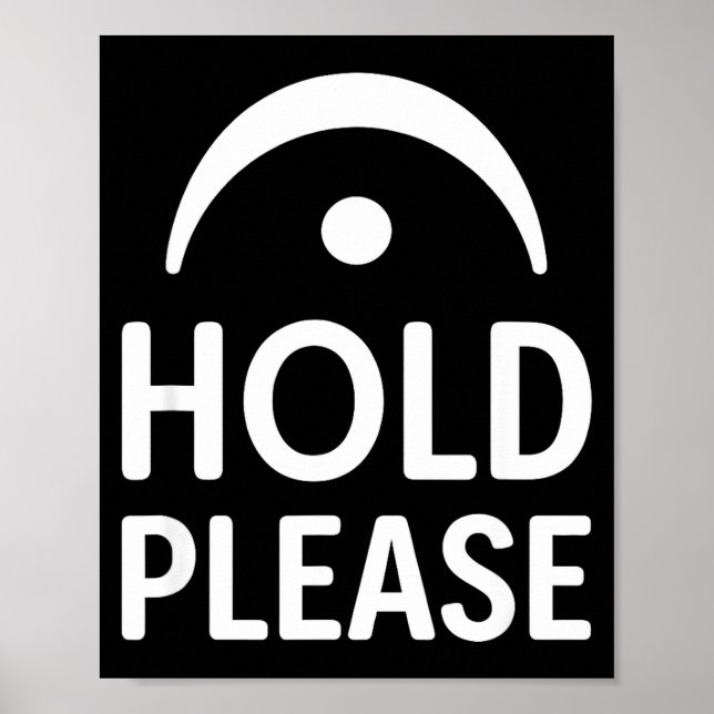 Póster Funny Hold Please Fermata Symbol Music Theory Band (Frente)