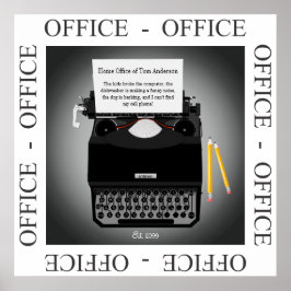 Póster Funny Home Office Work From Home Poster