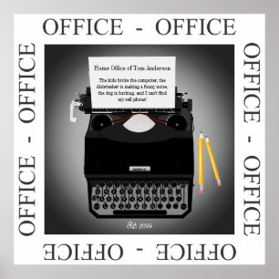 Póster Funny Home Office Work From Home Poster