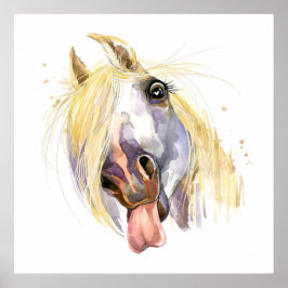 Póster Funny Horse Art