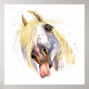 Póster Funny Horse Art