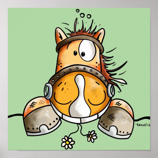 Póster Funny Horse Personalizado (Frente)