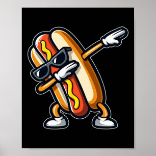 Póster Funny Hot Dog Lover Hotdog Dab Dancing Foodiers Ki