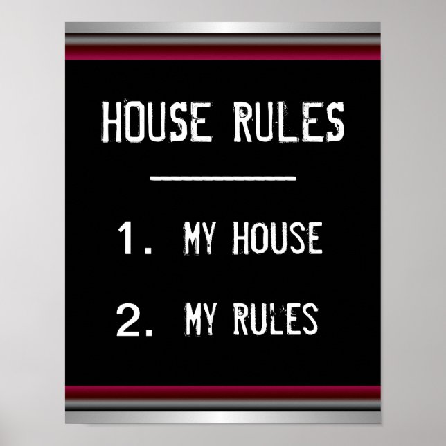 Póster Funny House Rules Poster (Frente)