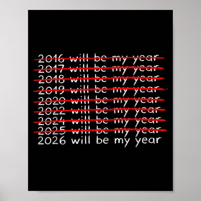 Póster Funny Humor New Year Quote Men Women 2026 Will Be  (Frente)