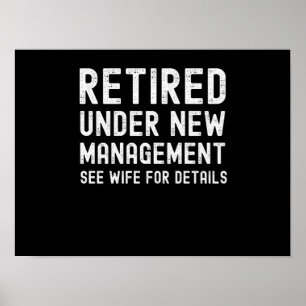 Póster Funny husband retirement gift retired 2022 for men