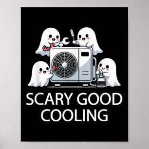 Póster Funny Hvac Técnico Ghost Halloween Costume Soky